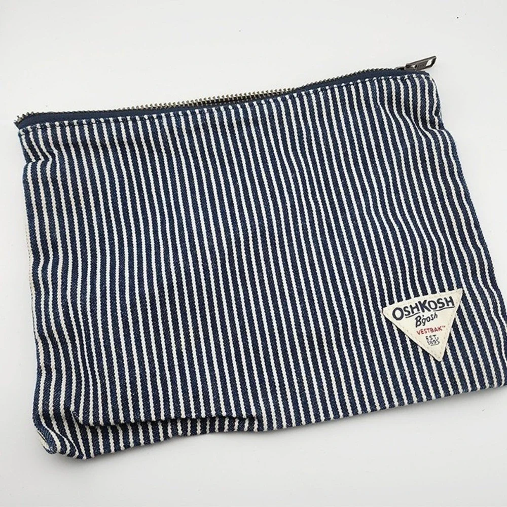 OshKosh B'gosh Vestbak Zippered Pouch Bag Railroad‎ Stripe
